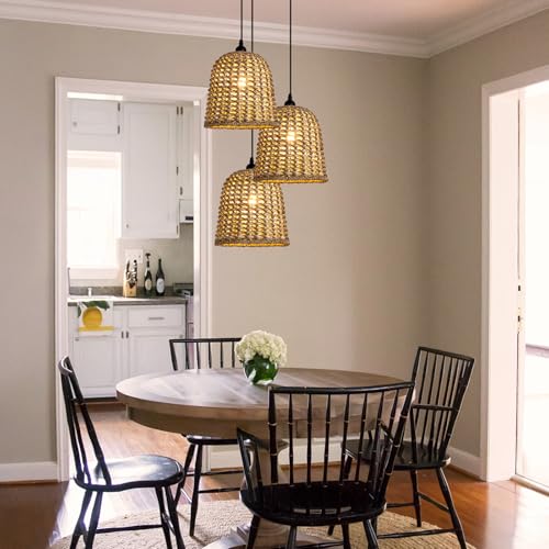 Mini Rattan Pendant Light (3 Count)