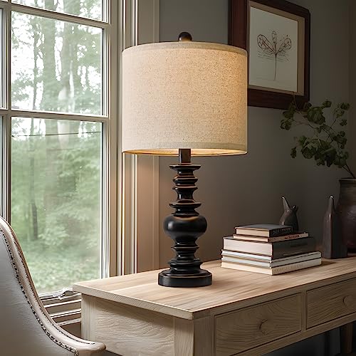 20" Table Lamp Set of 2 for Bedroom Living Room Vintage Rustic Traditional Nightstand Bedside Lamps（Suitable for Decorating Small Areas） (2 Count)