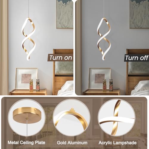 Gold Led Pendant Lights Kitchen Island