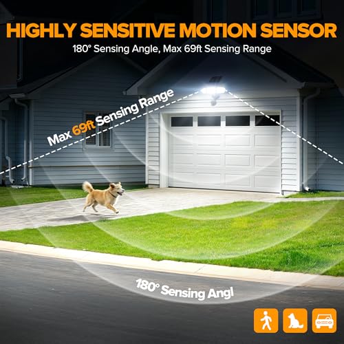 3000LM Solar LED Security Lights Motion Sensor Light Outdoor