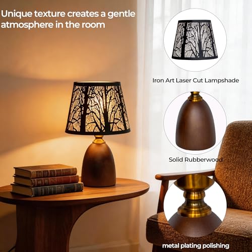 12.4" Rustic Forest Table Lamp