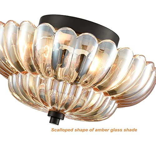 Modern Black Flush Mount Ceiling Light 3