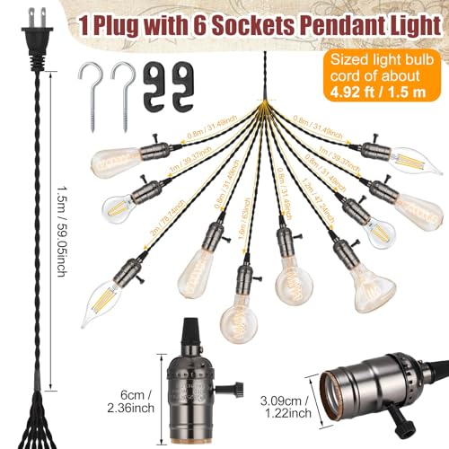 1 Pcs Pendant Light Sockets Cord Kit