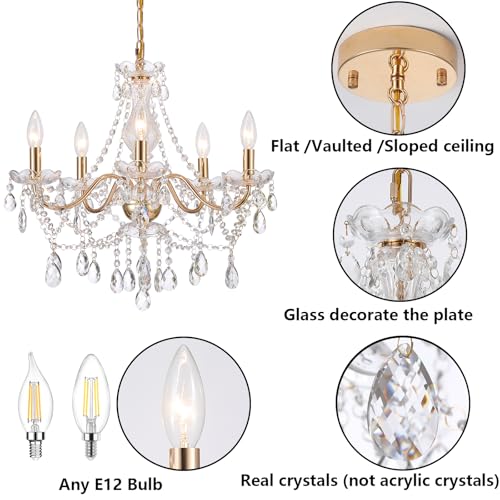 Crystal Gold Chandelier