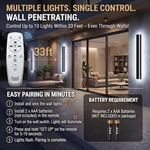 Modern Outdoor Wall Light 1pack 31in