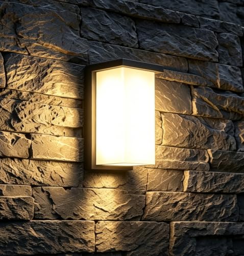 8 Inch Outdoor Wall Light (Black,1 Pack / 8 Inch)