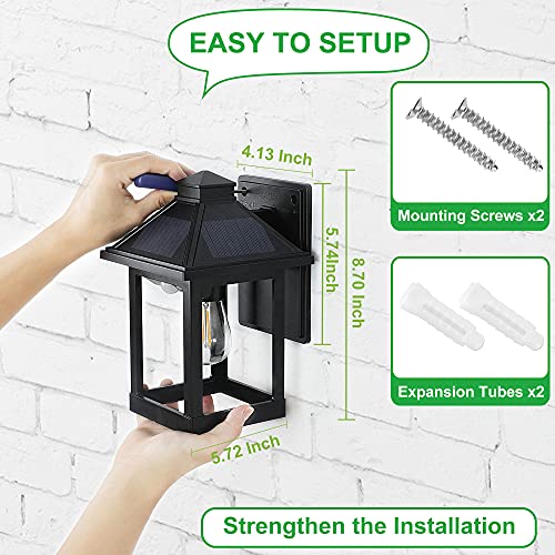 Solar Wall Lanterns Outdoor with 3 Modes