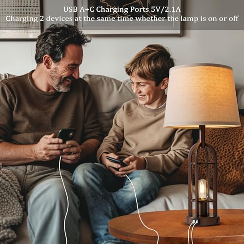 Table Lamps for Living Room End Table Set of 2 (2 Count)