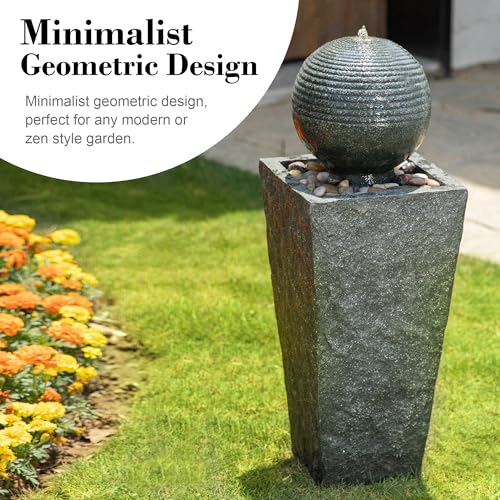 Outdoor Water Fountain with LED Light