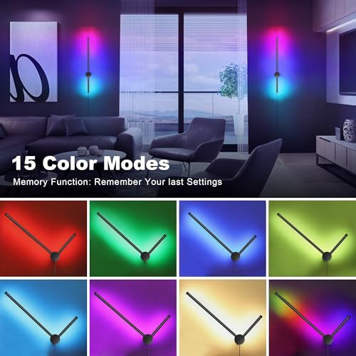 RGB LED Wall Sconces Set of Two with Remote (2 Count)