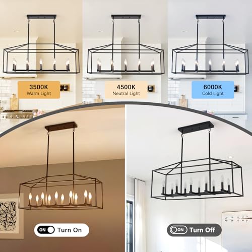38'' Black Dining Room Light Fixture