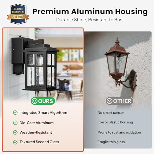 Black Porch Lights Outdoor with Outlet