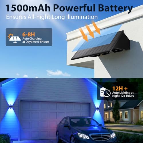 2PACK Solar Wall Lights Outdoor