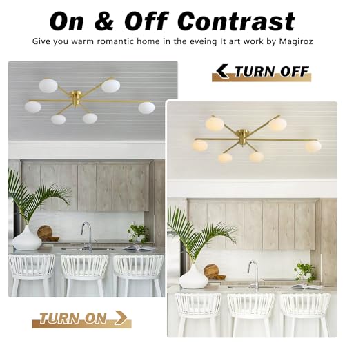 6 Light Sputnik Ceiling Light Fixture