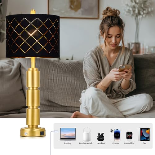 Set of 2 Modern Table Lamps for Living Room Bedroom (2 Count)