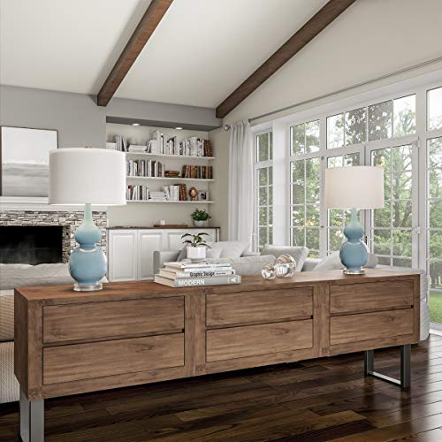 Ceramic Table Lamps Set of 2 Double Gourd Vintage