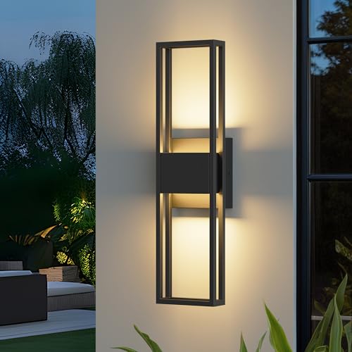 20 Inch Modern Outdoor Wall Light 3000K 800LM 16W Integrated LED