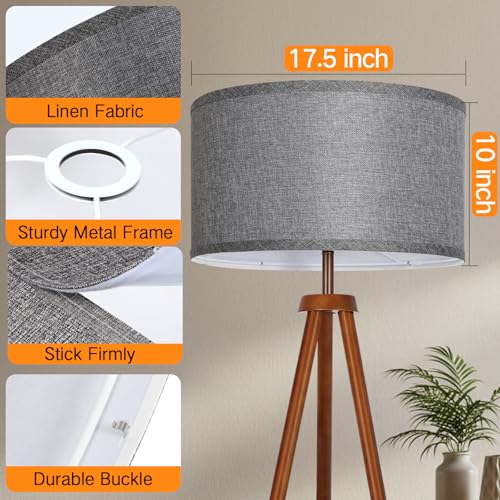 Grey Large Drum Lamp Shades for Floor Lamps