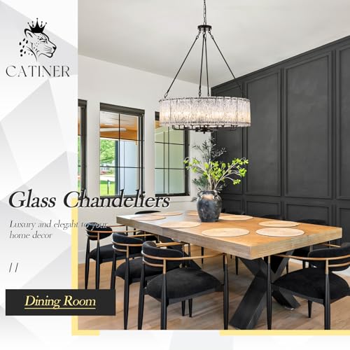 Modern 30" Crystal Glass Chandelier 12