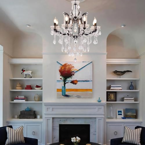 Black Maria Theresa Chandelier Light Fixture Modern Crystal Chandeliers for Bedroom