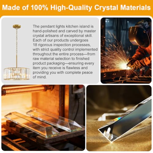 15" Modern Crystal Chandelier for Dining Room