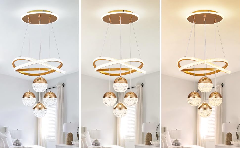 Modern Gold LED Chandeliers