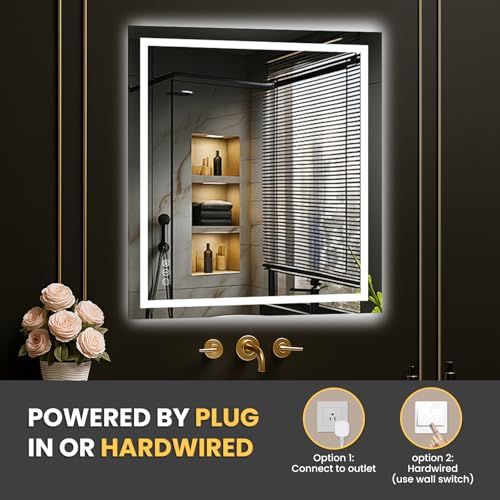 24"X28" LED Bathroom Mirror with Lights