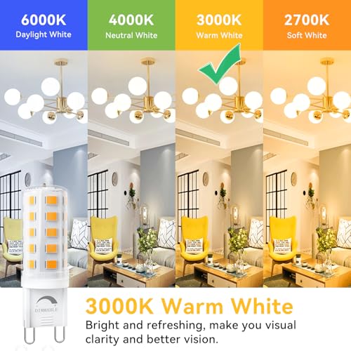 24 Pack Dimmable G9 LED Bulb 3000K (24 Count)