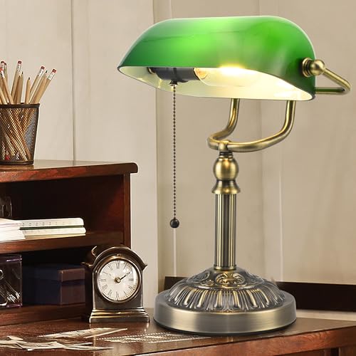 Bankers Desk Lamp with USB