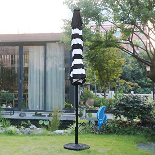 9' Solar LED Patio Umbrella