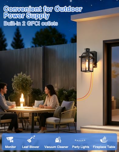 Porch Light with GFCI Outlet and Remote