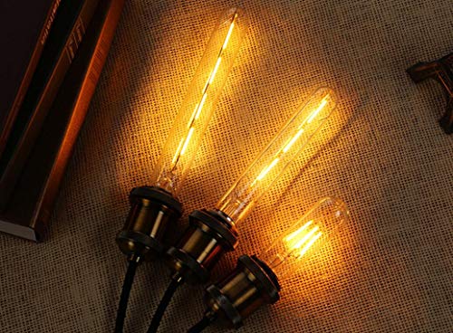 T225 Vintage LED Edison 4W Dimmable LED Tubular Filament Bulb 4 Watt (6 Count)