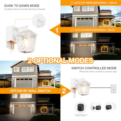 Porch Lights with GFCI Outlet Aircraft Grade Aluminum Alloy