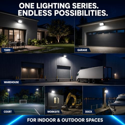 250W 2 Pack LED Flood Lights Outdoor (4 Count)