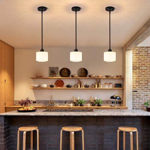 Milk Glass Pendant Lights Kitchen Island