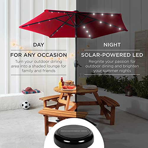 7.5ft Solar Umbrella LED Lighted Patio Umbrella