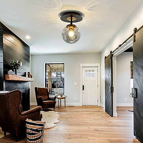 1 Light Mini Glass Globe Ceiling Light