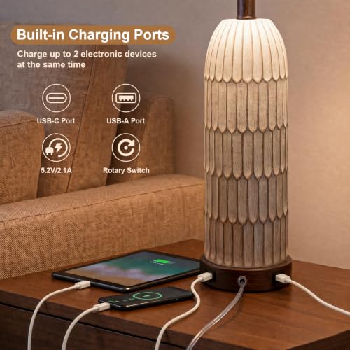 26" Bedside Table Lamps Set of 2