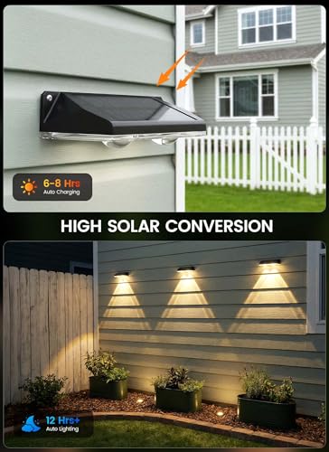 8 Pack Solar Fence Lights Outdoor (6 Count)