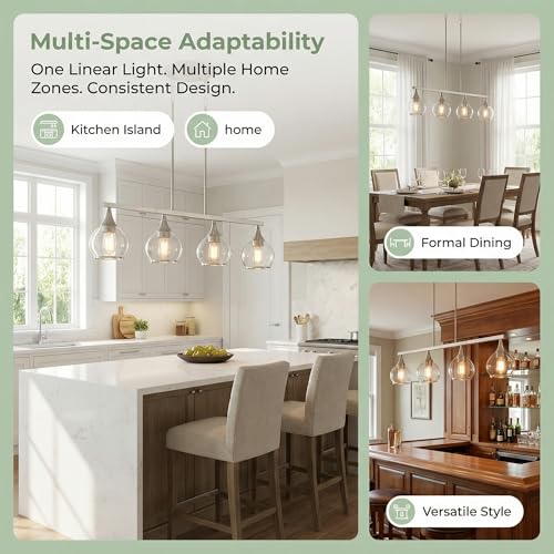 Kitchen Island Linear Pendant Light