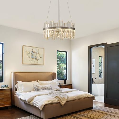 Nickel Led Modern Crystal Chandelier
