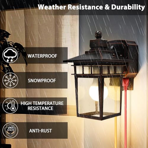 Outdoor Light with GFCI Outlet 2 (2 Count)