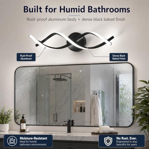 Modern Black LED Vanity Lighting