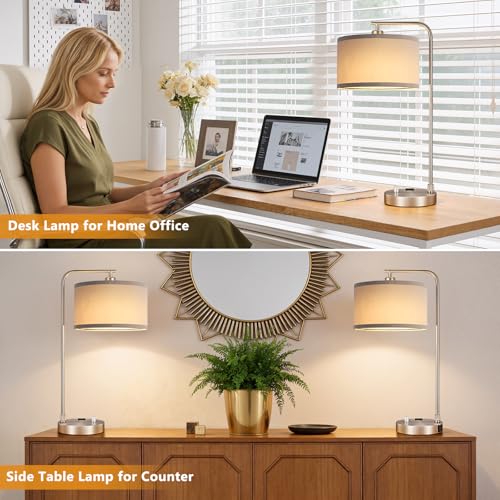 Brown Bedside Lamps Set of 2 (2 Count)