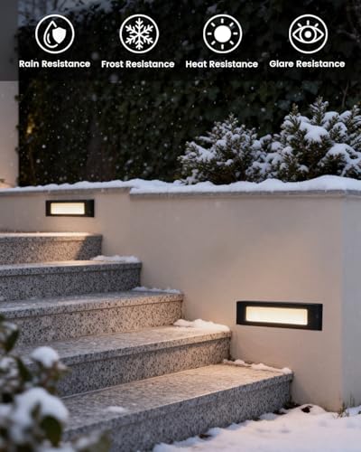 1 Pack 6.5" LED Outdoor Step Lights 3000K Low Voltage Stair Lights