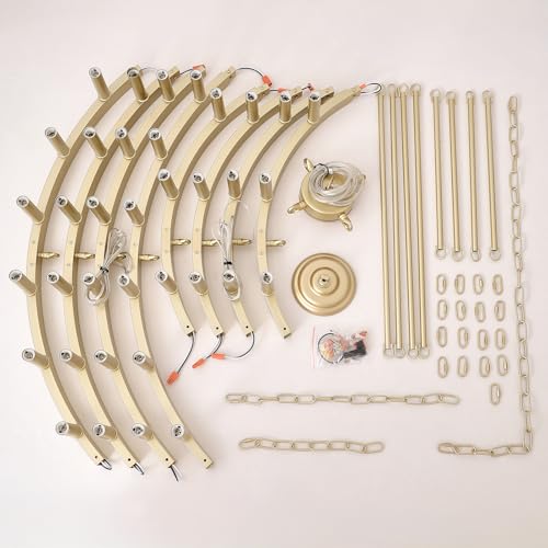 48" Gold Wagon Wheel Chandelier Foyer Chandeliers for High Ceilings