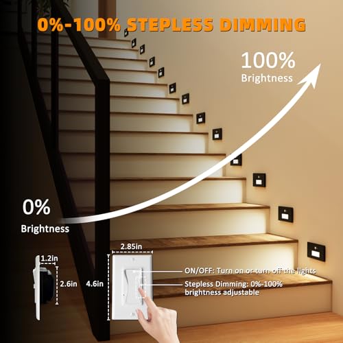 12 Pack 5CCT 120V Motion Sensor Step Lights (12 Count)