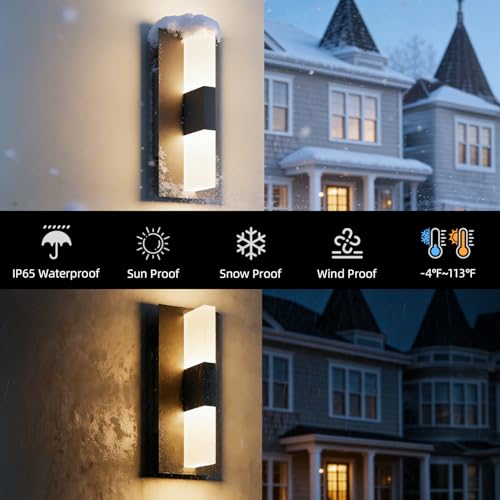 12.4 inches Outdoor Led Wall Light (2 Count)