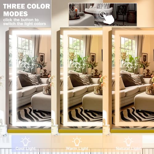 Gold Hollywood Vanity Mirror with Lights