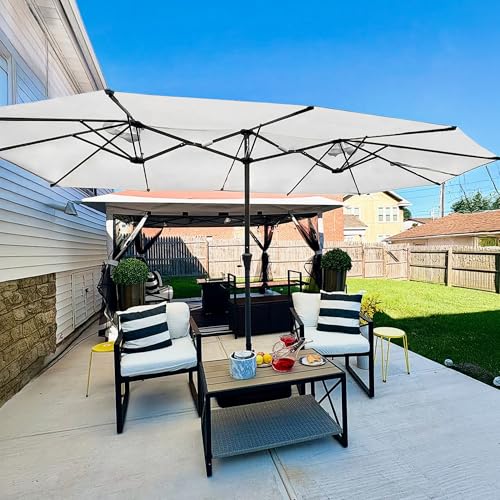 Patio Umbrella 15ft with Base UV Resistant Rectangle